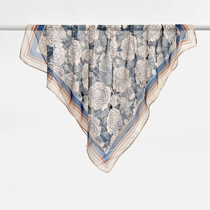 Versatile Printed Thin Square Scarf