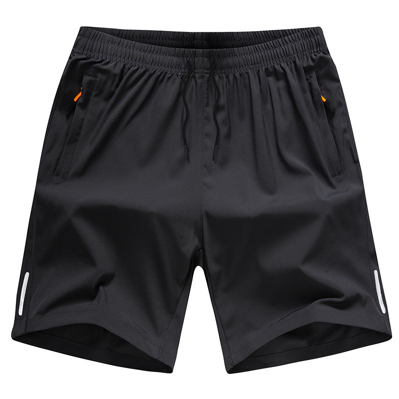Men Ice Silk QuickDry 5 Inch Sports Casual Beach Shorts