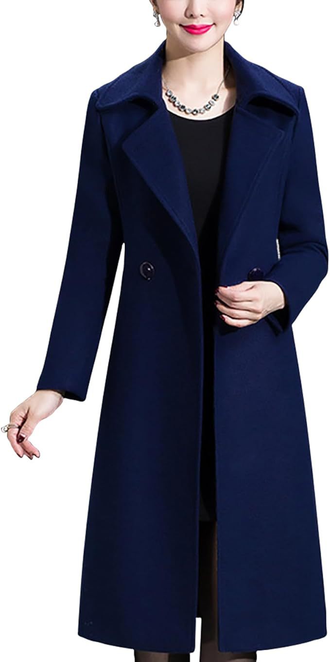 Winter Double-breasted Lapel Long Coat
