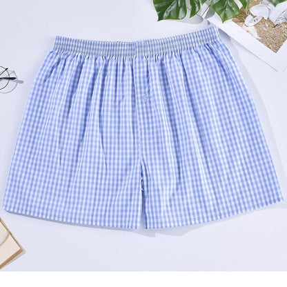 Men's Casual Arrow Print Plaid Boxer Briefs