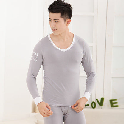 Men's tights Modal basic round neck thermal underwear set