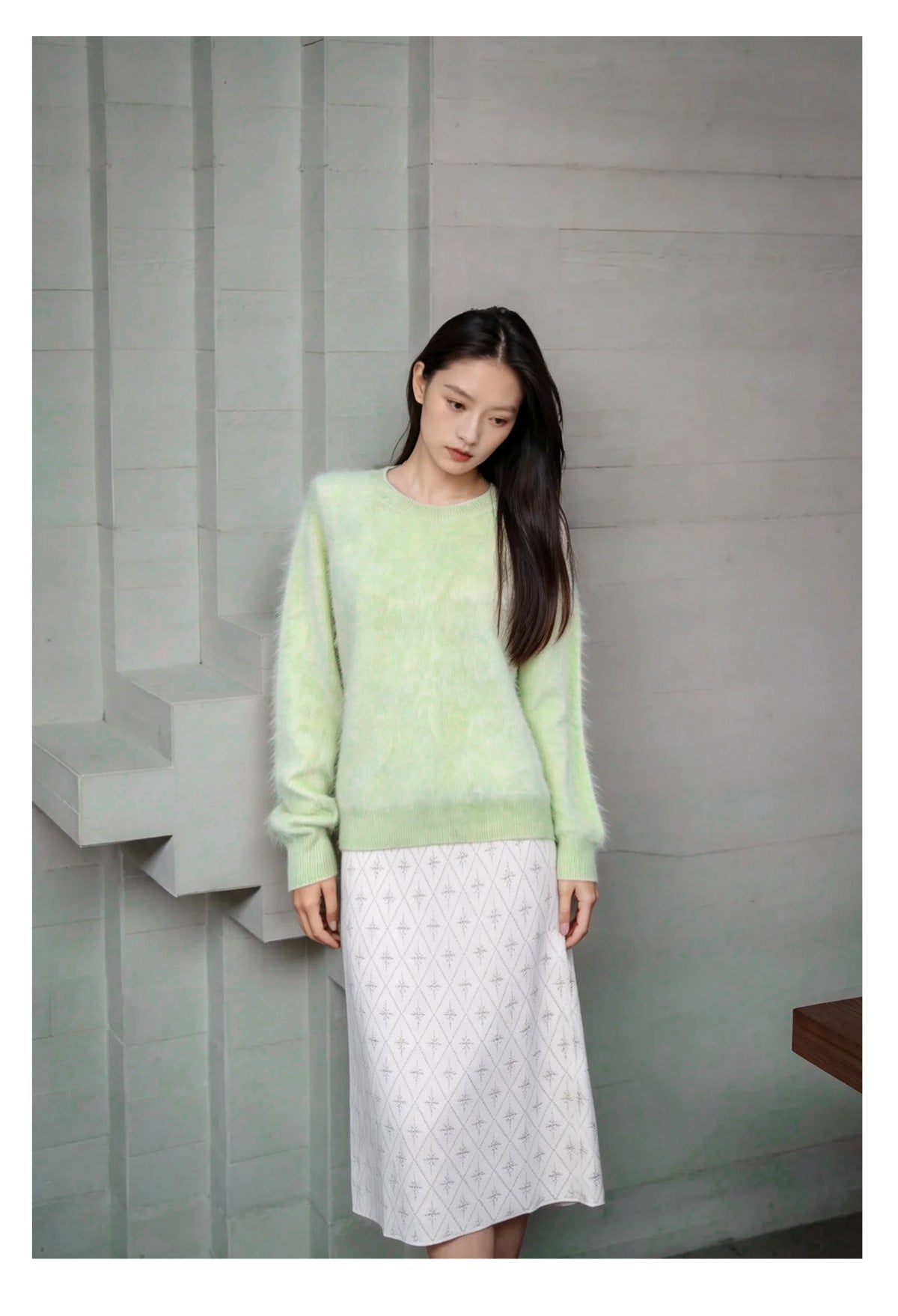 Womens Casual, Loose-fitting, Versatile Solid-color Sweater