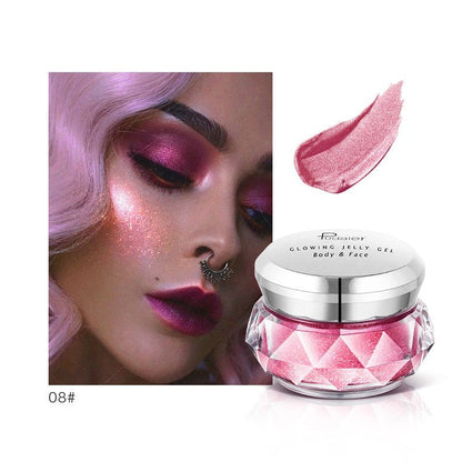 Mermaid Glow Highlighter Jelly Gel - Festival Body Glitter Makeup
