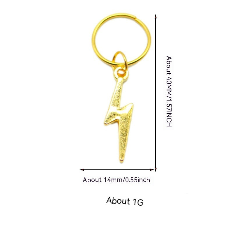 XINGX Lightning Shell Hair Ring with Small Pendant