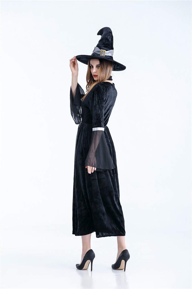 Women Scary Witch Costumes Sorceress Cosplay Costume For Halloween Carnival Fancy Dress Women Magic Moment Costume