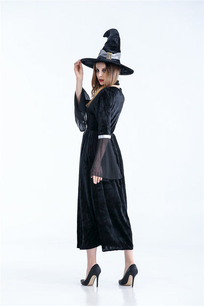 Women Scary Witch Costumes Sorceress Cosplay Costume For Halloween Carnival Fancy Dress Women Magic Moment Costume