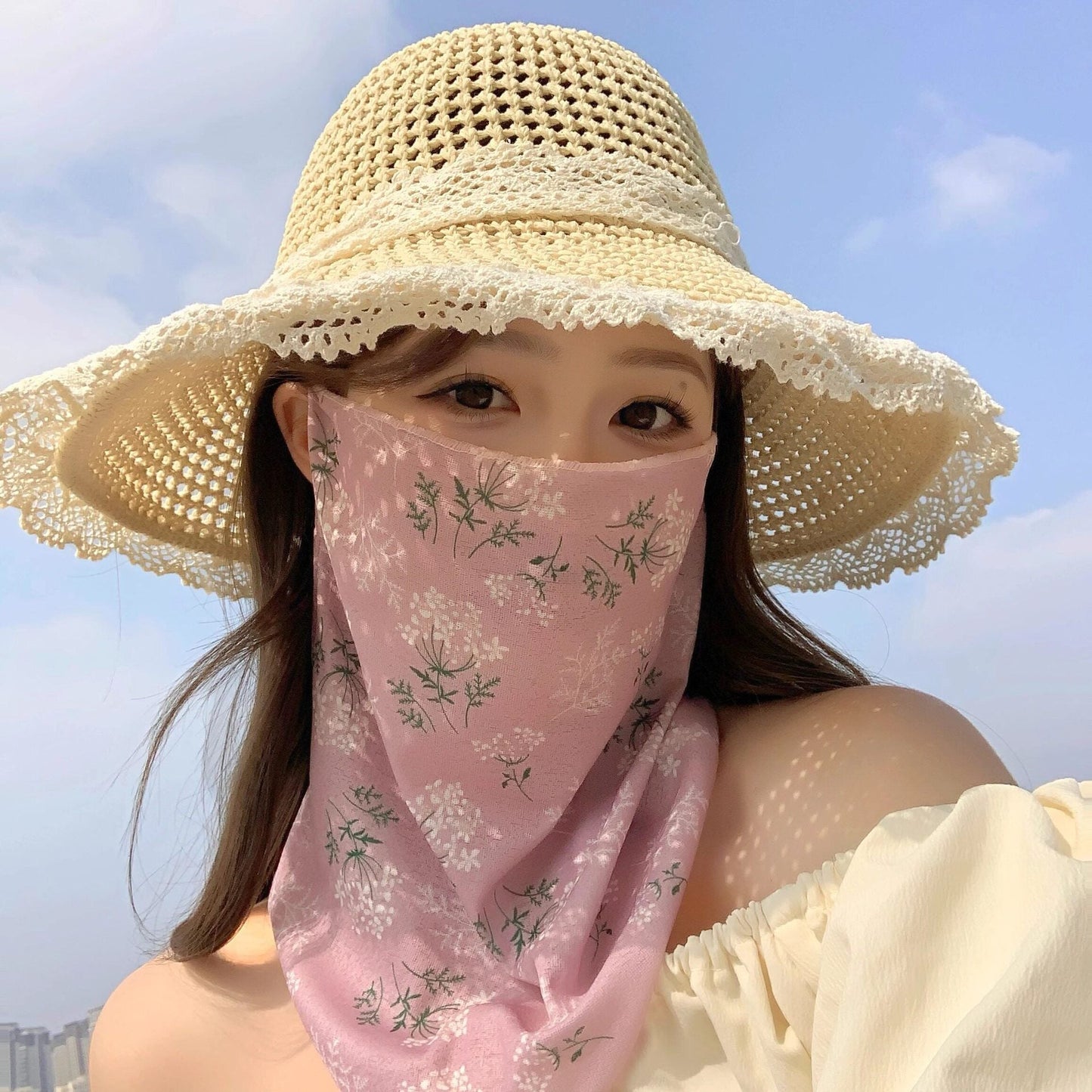 Summer UV-Protective Full-Face Mask For Women