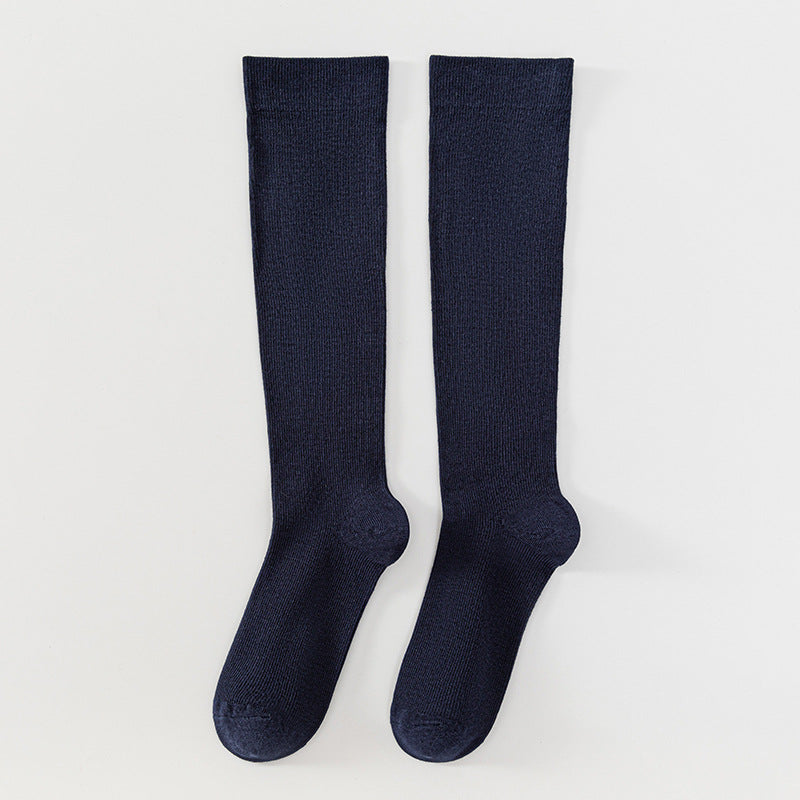 Solid-color Breathable Bamboo Fiber Compression Socks