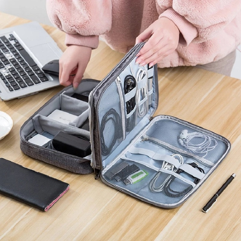 Electronics Organizer Travel Cable Bag Waterproof Digital Accessories Case