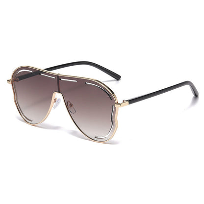 New European And American-style One-piece Oversized Frog-shaped Sunglasses