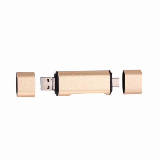Compact Micro Type-C Triad USB Card Reader