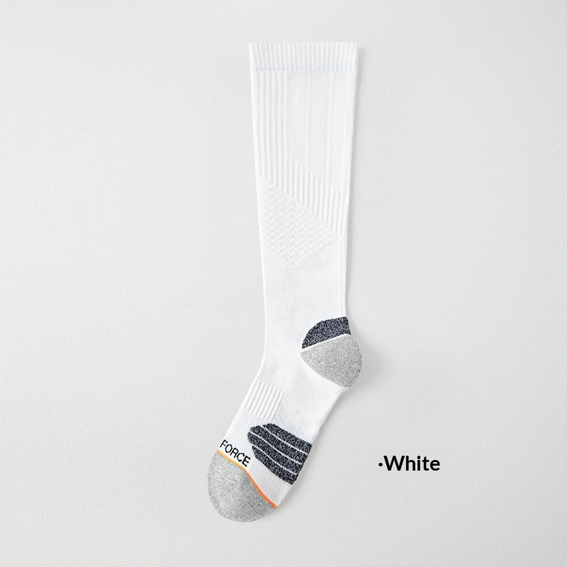 Womens Athletic Calf-length Socks High-top Slimming And Sweat-wicking