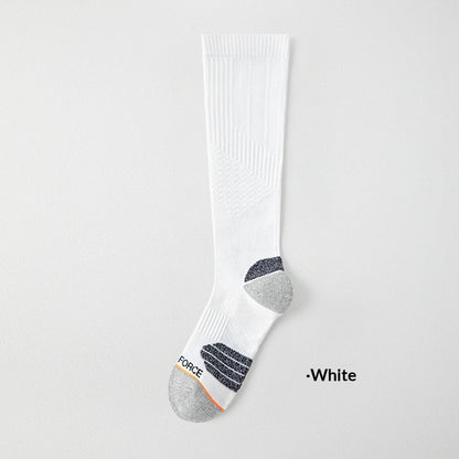 Womens Athletic Calf-length Socks High-top Slimming And Sweat-wicking
