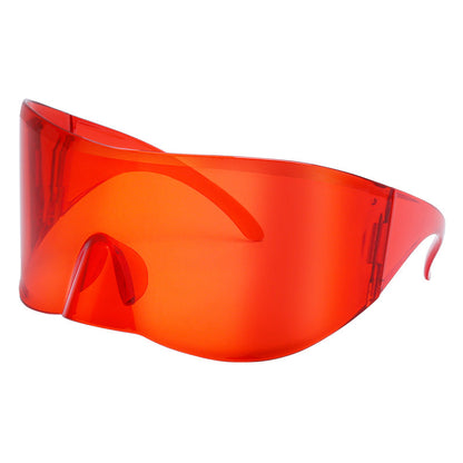Outdoor Cycling Mercury Sunglasses For Women European And American One-Piece Large Frame Sunscreen Sunglasses For Men Sports Windproof Glasses Shades