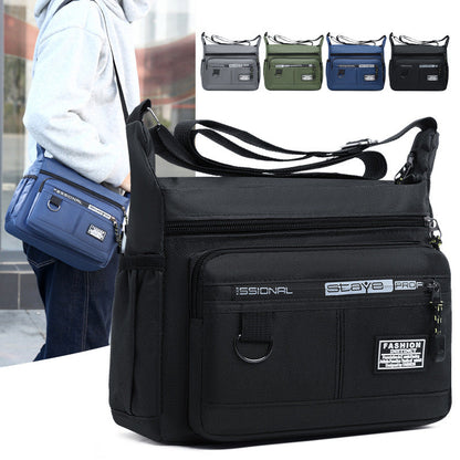 Five-layer Multi-layer Men's Crossbody Bag, Large-capacity Multi-pocket Business Bag, Men's Bag, Single-shoulder Bag, Waterproof And Wear-resistant Backpack