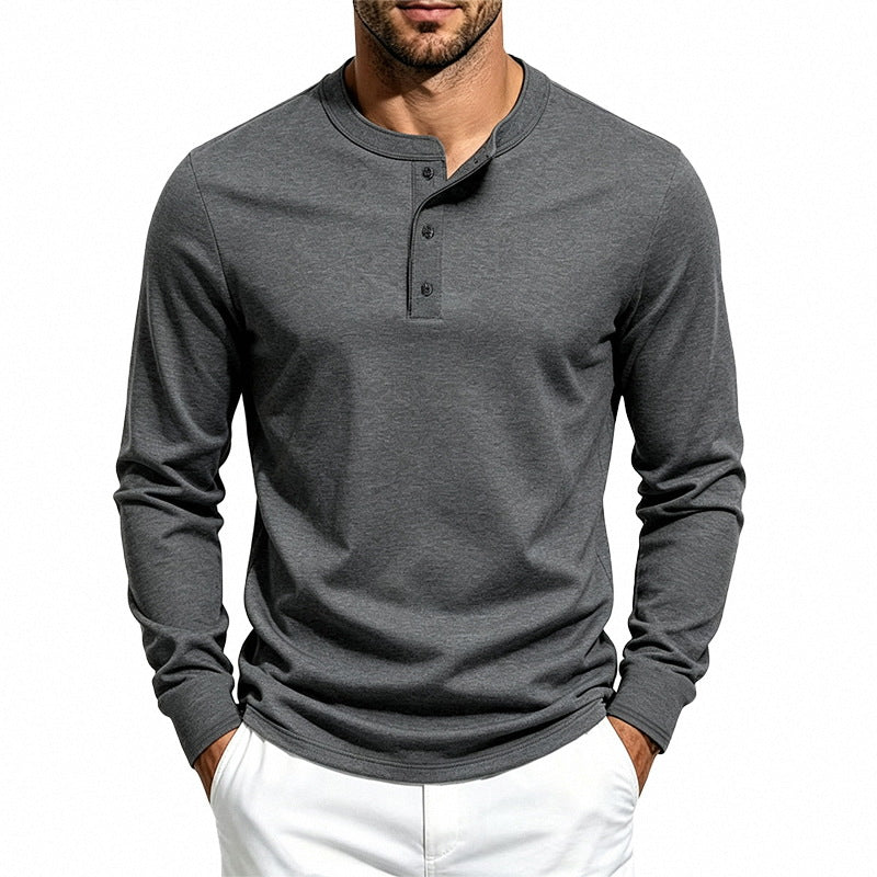 Simple Casual Retro Heavyweight Versatile Long-sleeve Top
