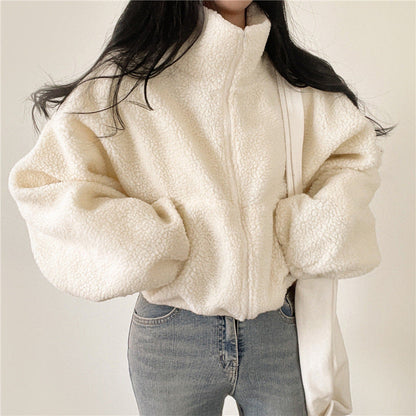 Women's Thermal Faux Fur Zip Cardigan