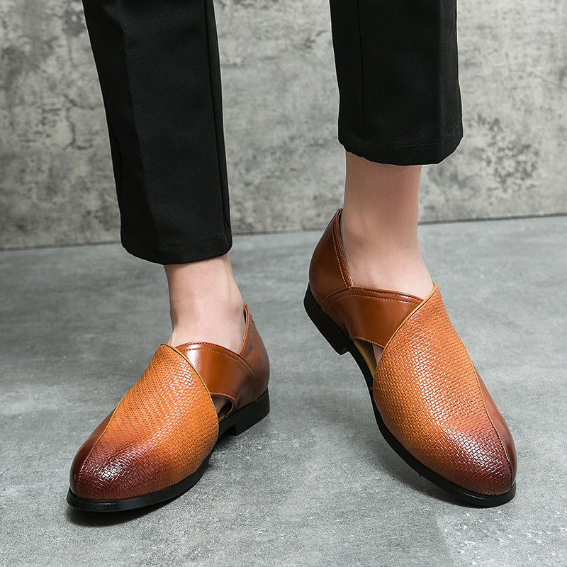 Men's Summer Breathable Woven Leather Sandals