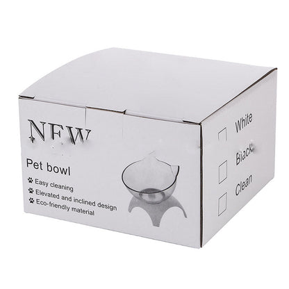 Cat Elevated Feeder Stand With Transparent Bowl