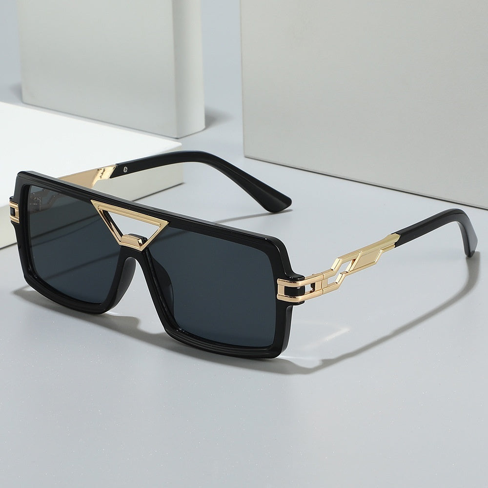 New European And American-style Color-block Sunglasses For Women