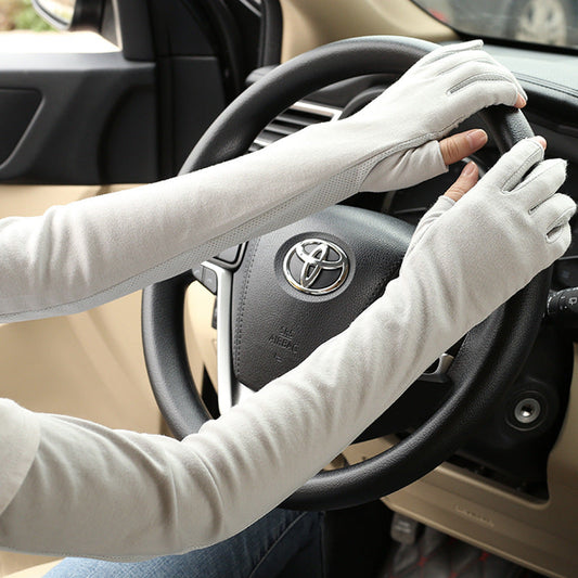 Women's Thin Cotton Sun Protection Gloves