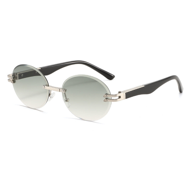 Fashionable Oval Frameless Y2K Sunglasses