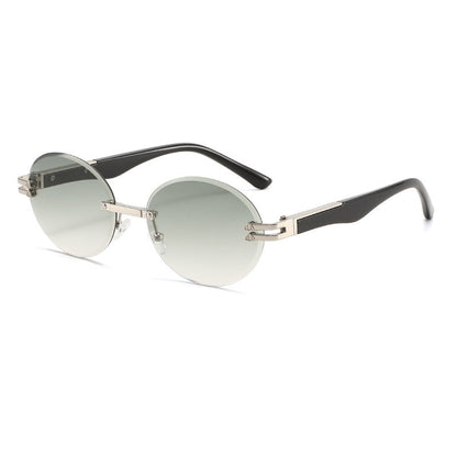 Fashionable Oval Frameless Y2K Sunglasses