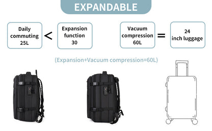 Large-capacity Compression Backpack With USB Charging For Short Trips And Travel