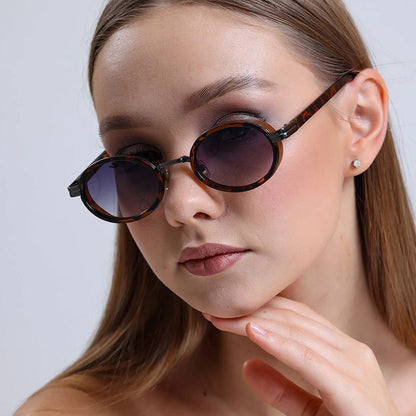 Oval Small-frame Sunglasses Steampunk Metal Sunglasses