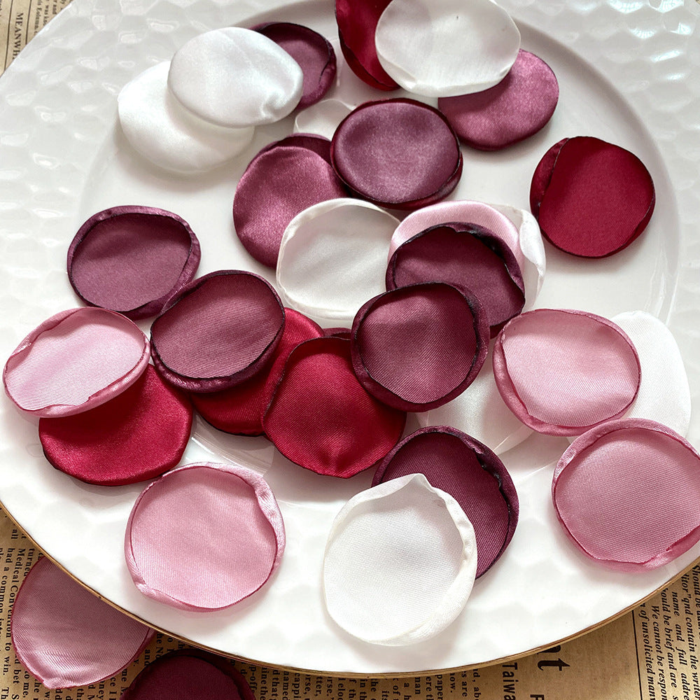 4cm Silk Rose Burnt Edge Petals