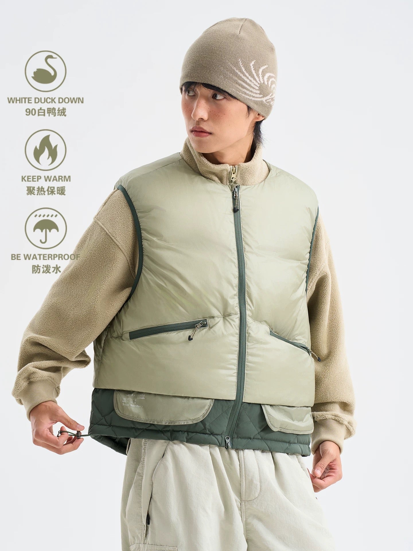 Winter Duck Down Vest Sleeveless Warm Layering Gilet For Men & Women