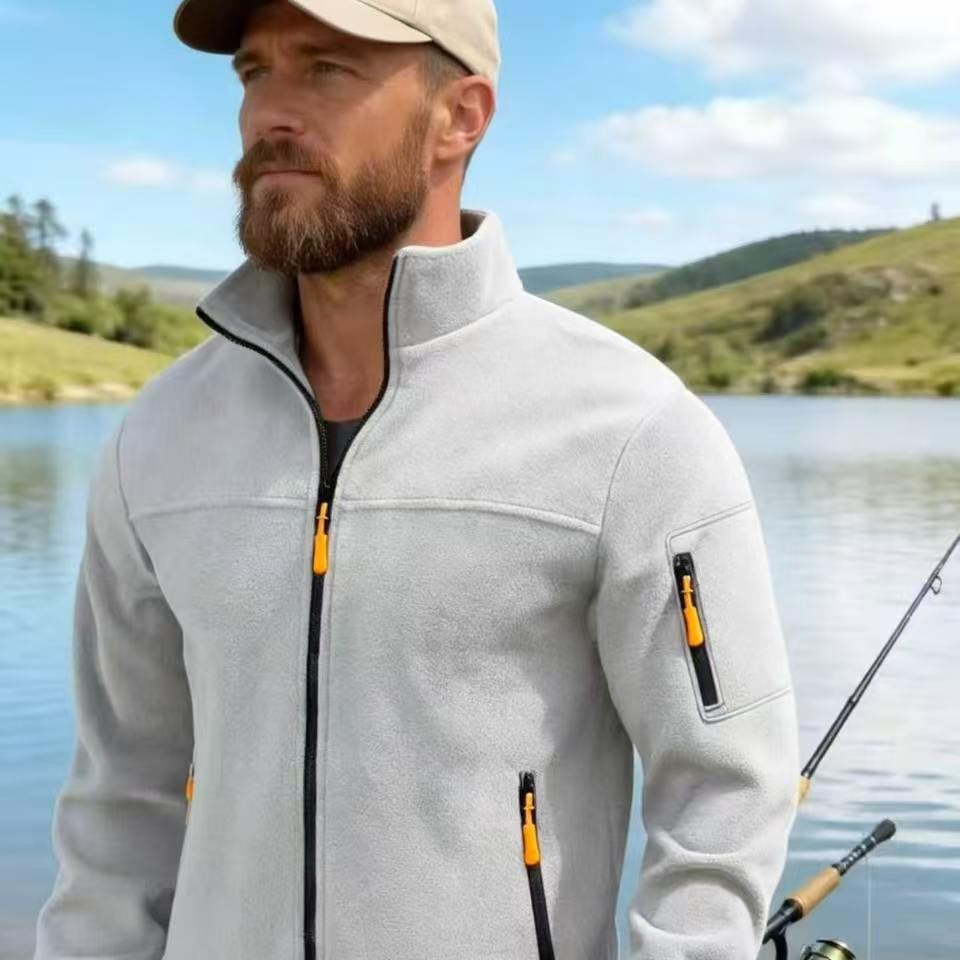 Mens Outdoor Casual Fleece Jacket Warm-Keeping Jacket