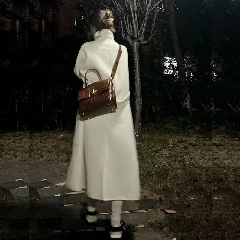 Womens Mid-length Wool Coat New Autumnwinter Style