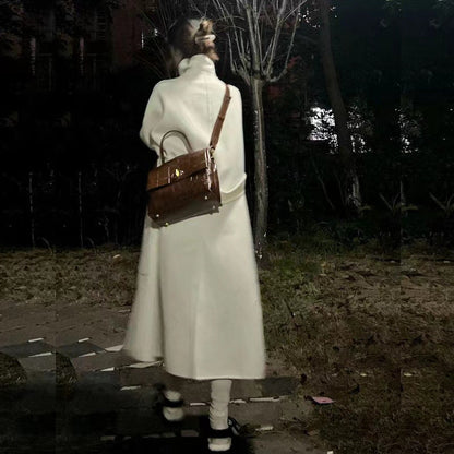 Womens Mid-length Wool Coat New Autumnwinter Style