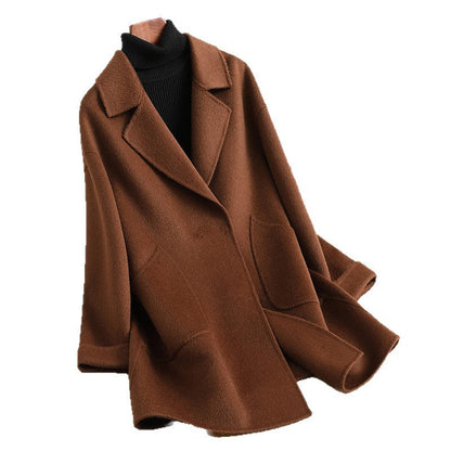 New Autumnwinter Mid-length High-end Double-faced Wool Coat For Women
