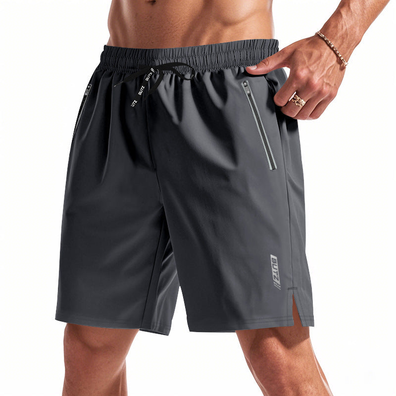American Cross-border Men's Micro-elastic Loose Night Running Luminous Functional Quick-drying Beach Sports Plus Size Casual Shorts For Men
