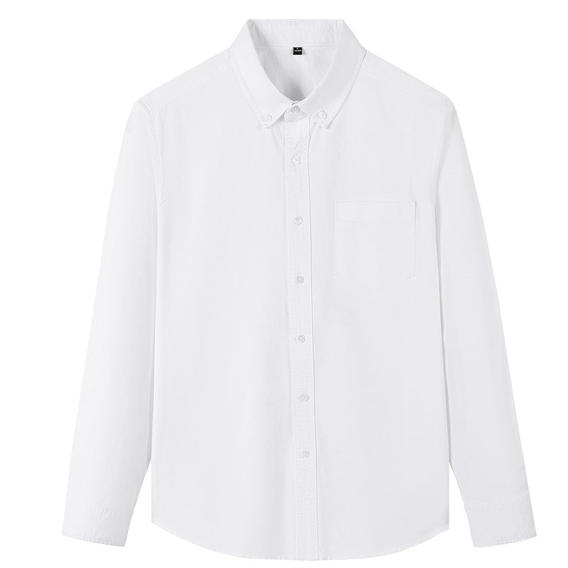 Oxford Cotton Shirt Long Sleeves Business-casual Style
