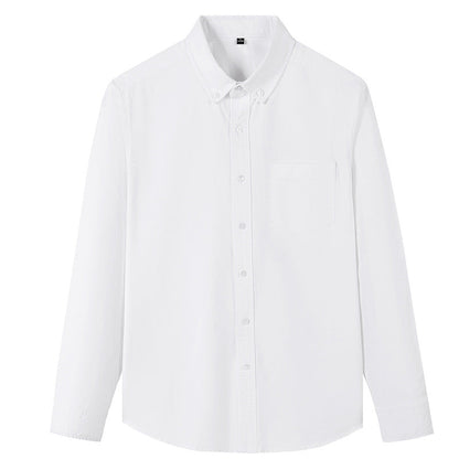 Oxford Cotton Shirt Long Sleeves Business-casual Style