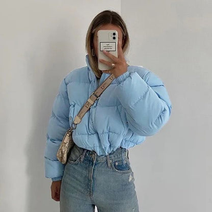 Fashionable Womens Short Loose-fitting Jacket Coat