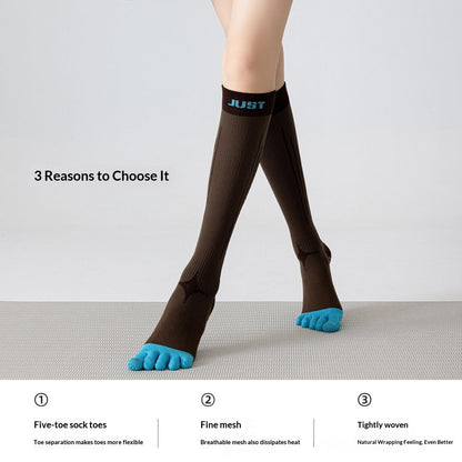 Womens Five-finger Socks For Sports And Yoga Quick-drying