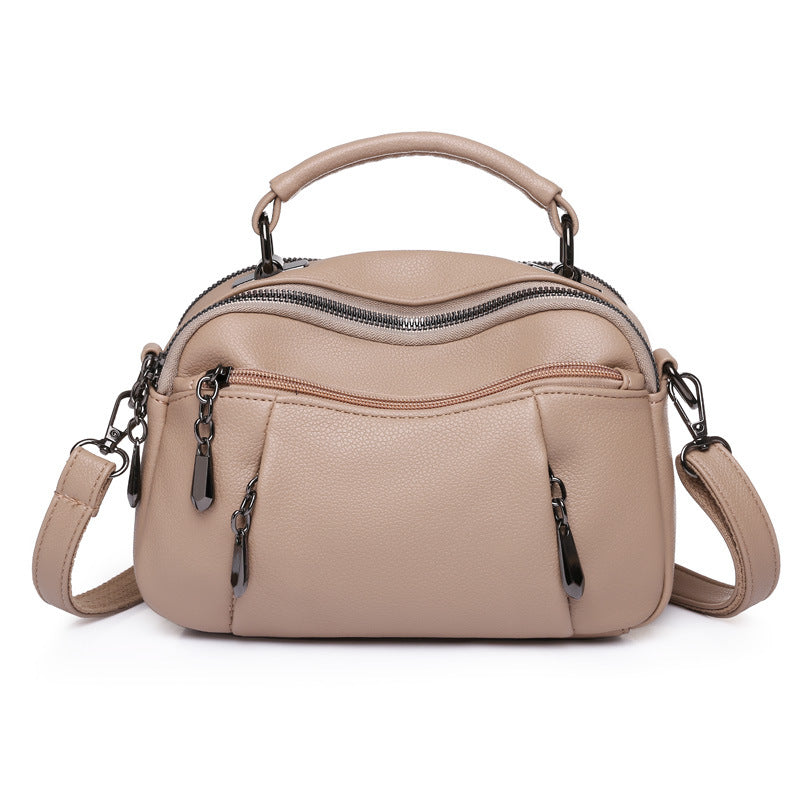 Multi-layered PU Handbag Tote And Crossbody Small Square Bag