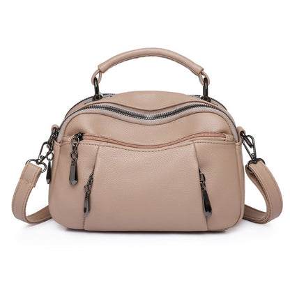 Multi-layered PU Handbag Tote And Crossbody Small Square Bag