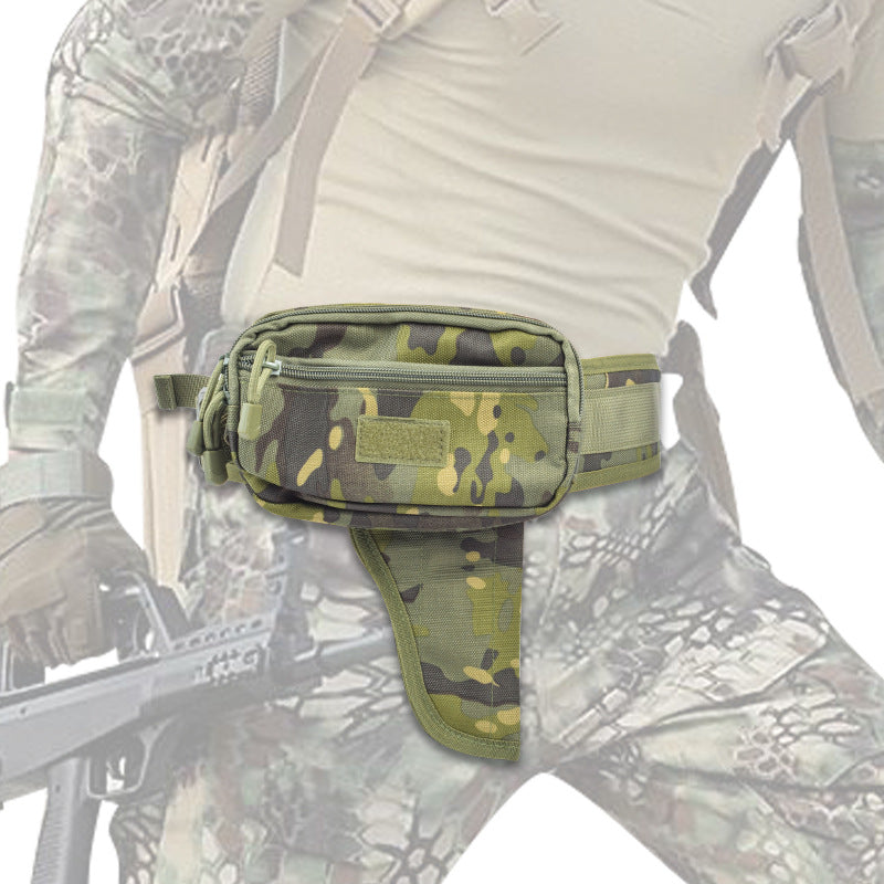 Outdoor Tactical Waist Pouch With Hidden Holster Multi-Functional Expandable Storage Bag