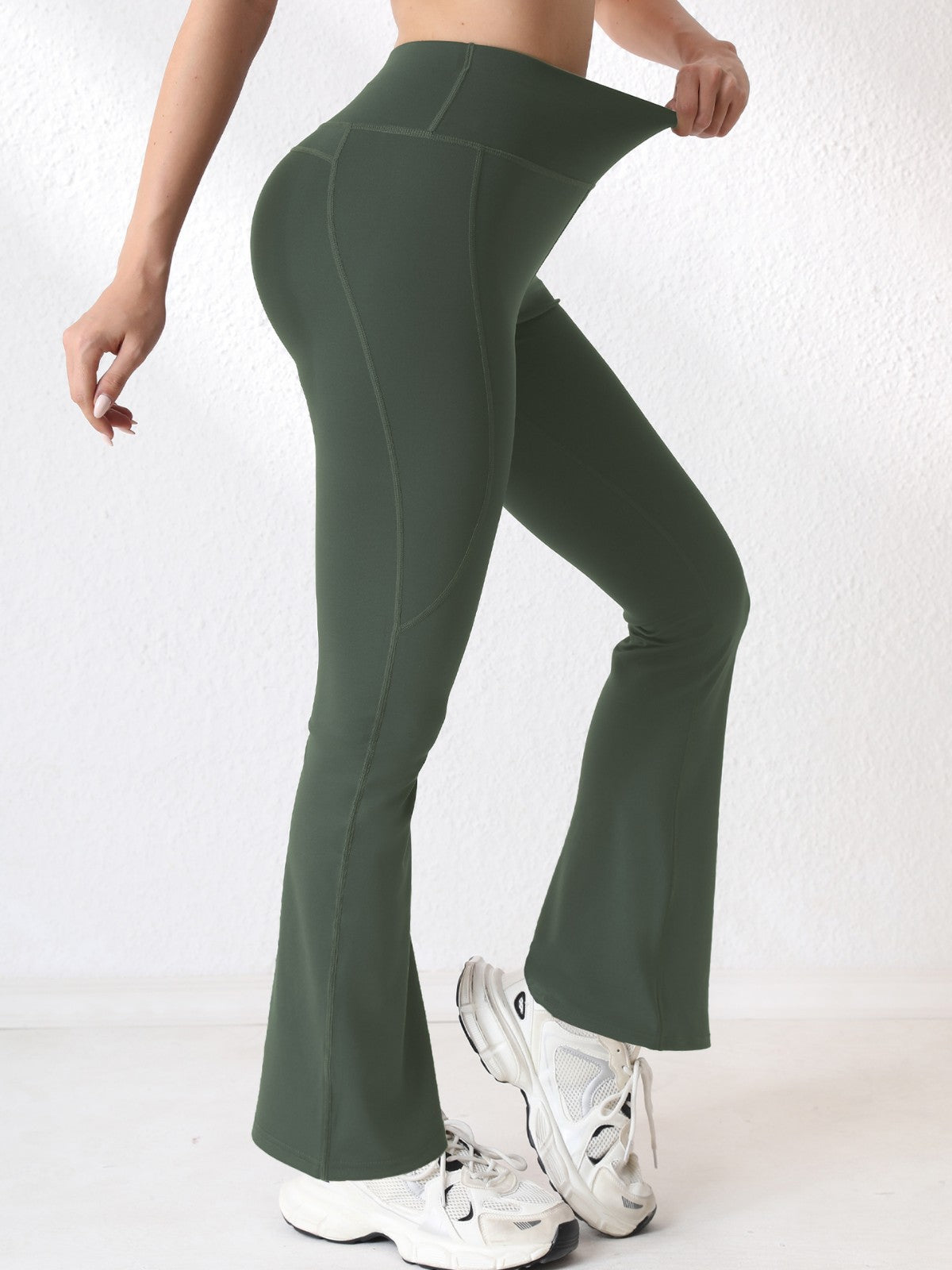 25 New Hip-Lifting Flared Yoga Pants Outdoor Wide-Leg Fitness Pants Naked-Feel Casual Slimming Sports Flared Pants