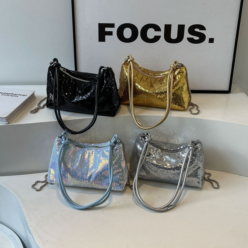 Womens Single-shoulder Underarm Bag And Chain Crossbody Bag