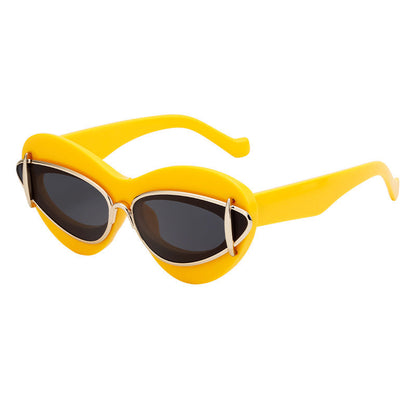 New European And American Fashion Cat-Eye Sunglasses For Women Driving Internet Celebrity Same Style Y2K Small Frame Sunglasses Trendy Sunglas