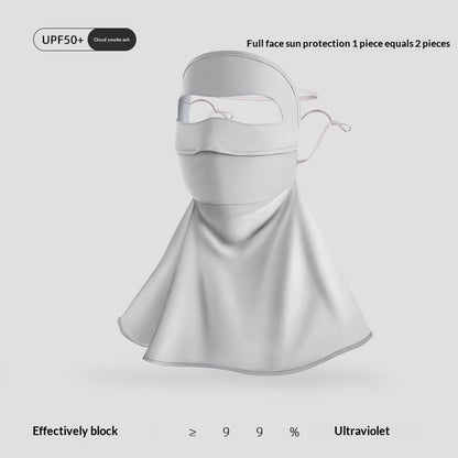 Summer Cycling Full-Face Sun-Protective Mask And Hat Combo