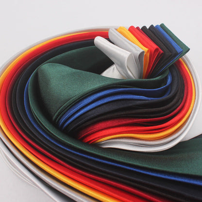 Mens 8cm Hand-Tied Tie Solid Color Tie Plain Color