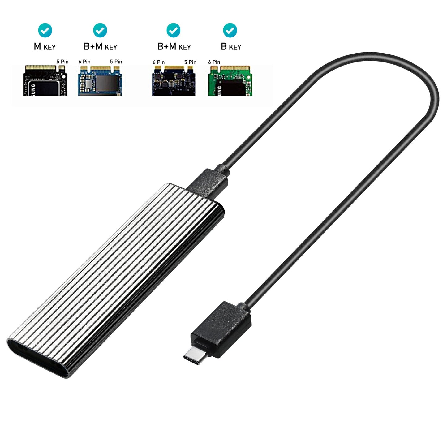 Dual Protocol SSD Universal Hard Disk Enclosure