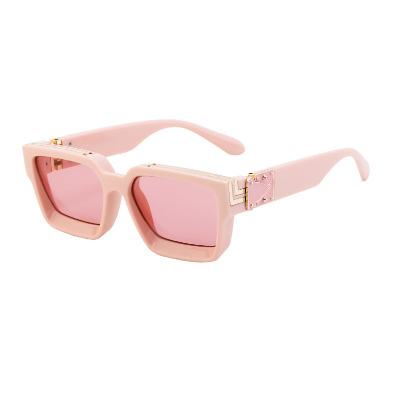 Millionaire Same Style Sunglasses For Men, Fashionable Internet Celebrity Sunglasses For Women, High-End Glasses, Square Frame Sunglasses, Cross-Border
